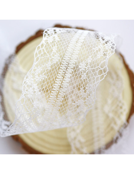 1m puntilla doble blanca