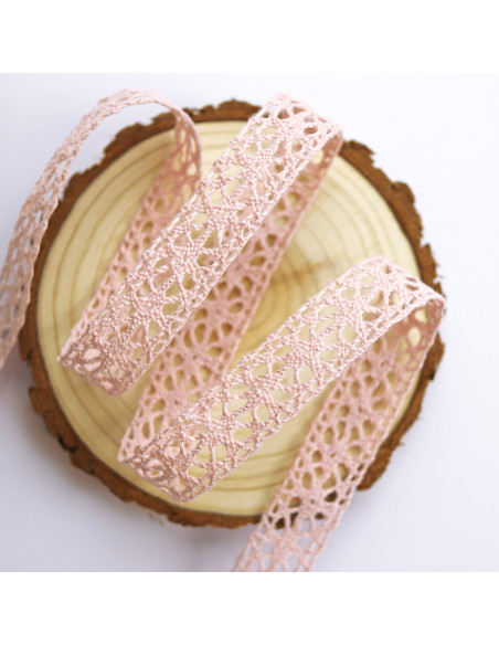 1m lazo crochet rosa