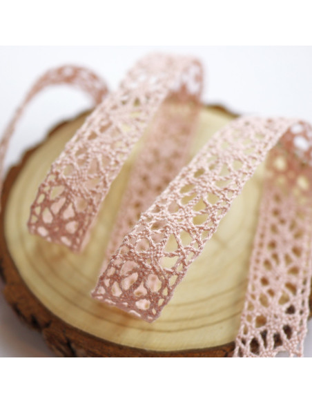 1m lazo crochet rosa