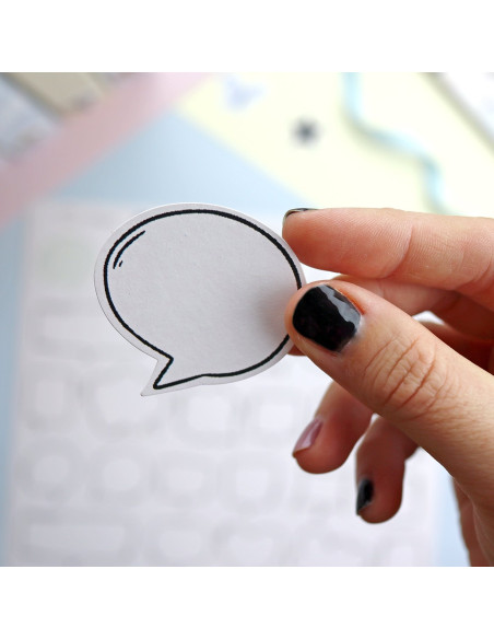 Hoja de pegatinas Bocadillos Pelele de Alúa Cid