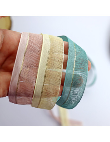 1m de lazo Glamour verde vintage