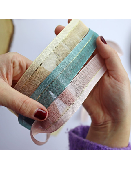 1m de lazo Glamour beige