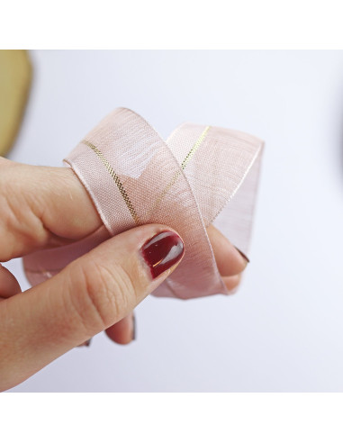 1m de lazo Glamour rosa