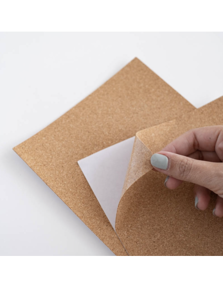 Hojas de corcho adhesivas, de Lora Bailora