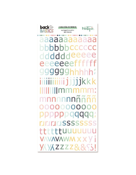 Alfabeto puffy summer, Back to basics de Mintopía