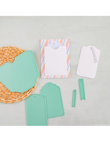 Troquel sobre con fuelle y tag, Back to Basics...