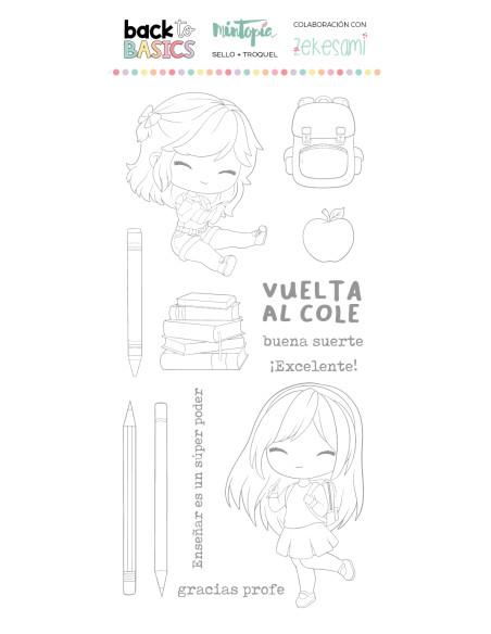 Sello Vuelta al cole, Back to basics by Zekesami de Mintopía