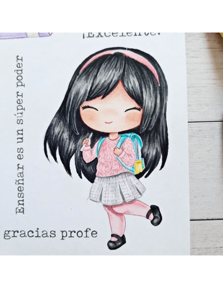 Sello+troquel Vuelta al cole, Back to basics by Zekesami de Mintopía