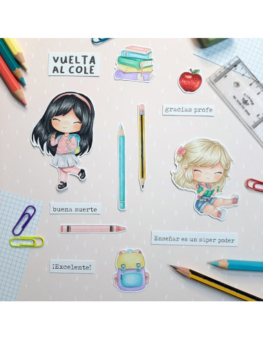 Sello+troquel Vuelta al cole, Back to basics by...