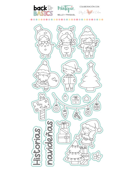 Sello+Troquel Historias navideñas by My Enchanted Colors de Mintopía
