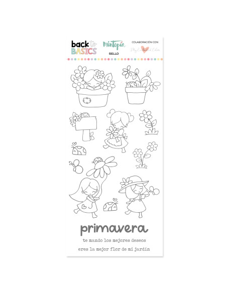 Sello flor de mi jardín by My Enchanted colors de Mintopía