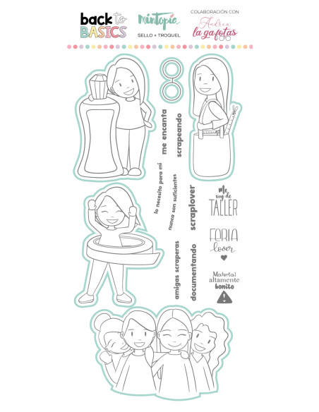 Sello+troquel Scraplover,Back to basics by Andrea la gafotas de Mintopía