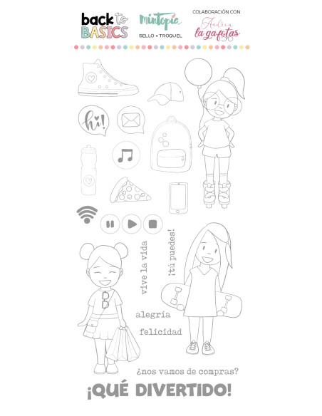 Sello Cosas de chicas, Back to basics by Andrea la gafotas de Mintopía