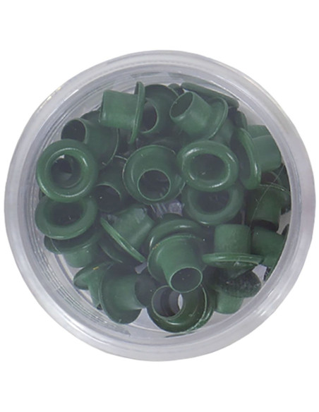 Eyelets color verde bosque, 40 uds de Artis Decor
