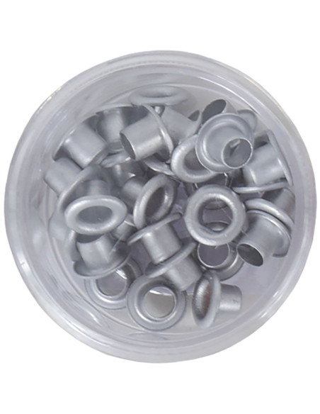 Eyelets color plata, 40 uds de Artis Decor