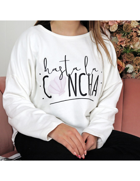 Sudadera Hasta la concha, Alúa Cid