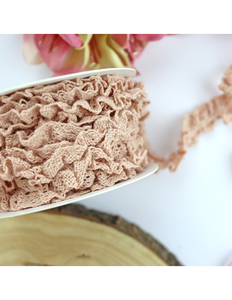 Goma elástica fruncida color rosa bailarina