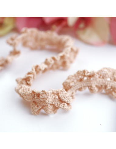 Goma elástica fruncida color rosa bailarina