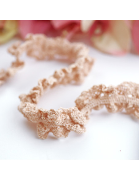 Goma elástica fruncida color rosa bailarina