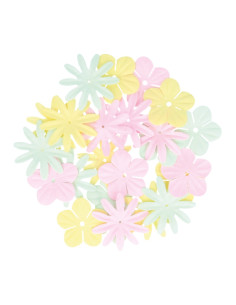 Flores de papel con perlas pastel de Artemio 2