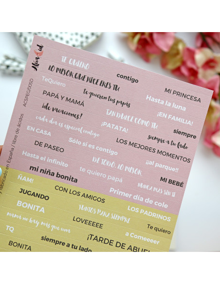 Pack 4 hojas de pegatinas Celia,  Alúa Cid