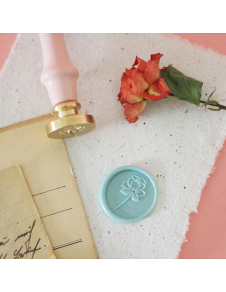 Sello de lacre Peonia, de Mintopía por Little Hannah