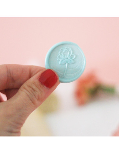 Sello de lacre Peonia, de Mintopía por Little...