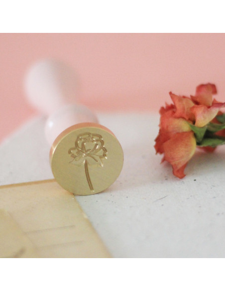 Sello de lacre Peonia, de Mintopía por Little Hannah