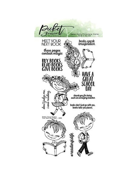 Set de sellos de vuelta al cole, de Picket Fence