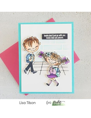 Set de sellos de vuelta al cole, de Picket Fence