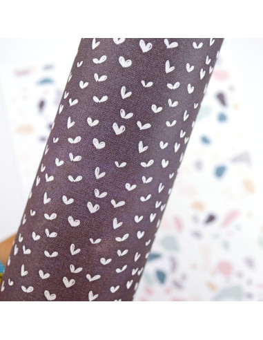 Tela de encuadernar Corazones, Alúa Cid