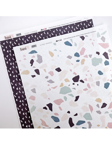 Tela de encuadernar Corazones, Alúa Cid