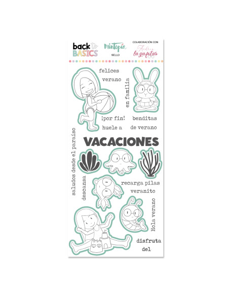 Sello+Troquel Vacaciones by Andrea la Gafotas de Mintopía