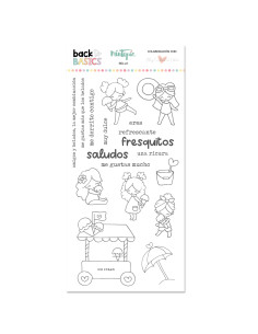 Sello Saludos fresquitos by My enchanted colors de Mintopía