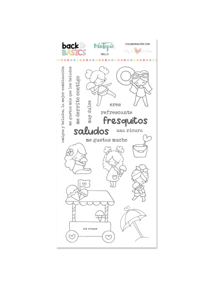 Sello Saludos fresquitos by My enchanted colors de Mintopía