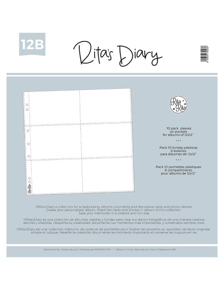 Fundas 12x12'' modelo 12B, para Rita's Diary