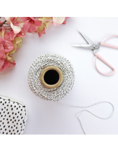 1m baker twine gris y blanco