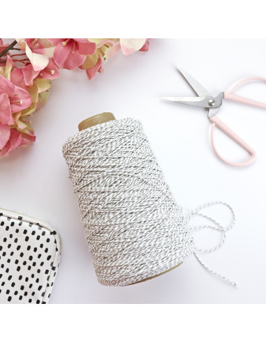 1m baker twine gris y blanco