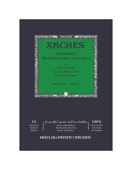 Bloc de papel Arches A4 grano fino