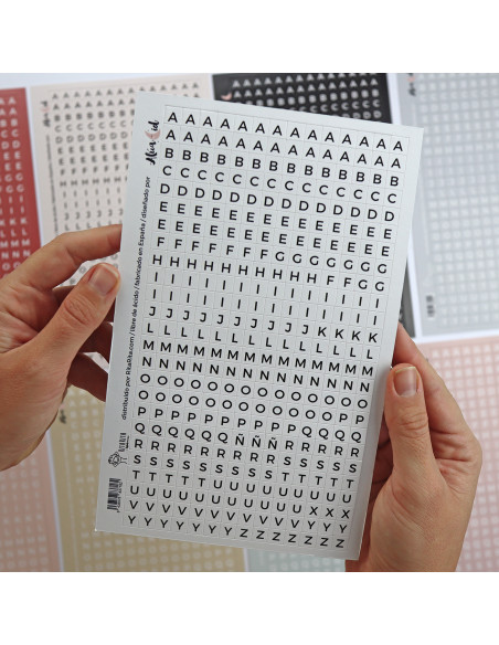 Pegatinas ABC Blanco. Especial documenta