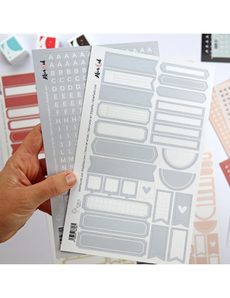 Pegatinas Etiquetas Azul. Especial documenta