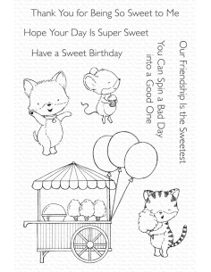 Set de sellos Cotton candy critters de MFT