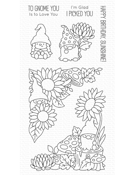 Set de sellos Sunflower gnomes de MFT