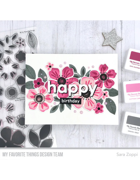 Set de sellos Flashy florals de MFT