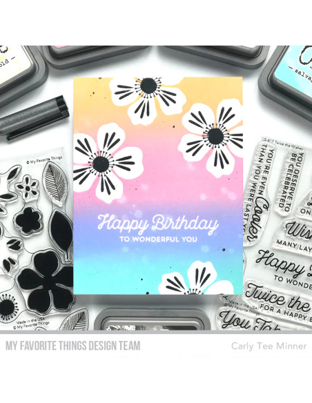 Set de sellos Flashy florals de MFT