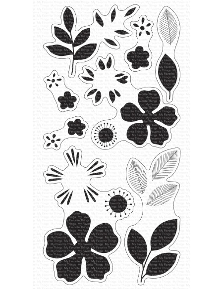 Set de sellos Flashy florals de MFT