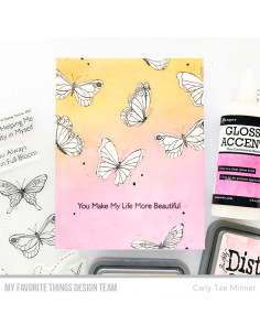 Set de sellos Butterflies and blooms de MFT 2