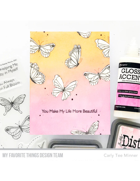 Set de sellos Butterflies and blooms de MFT