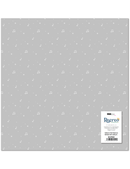 Papel cebolla 12x12" Recreo, Caro Vela