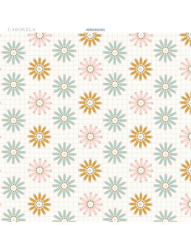 Bloc papeles 12x12" Recreo, Caro Vela